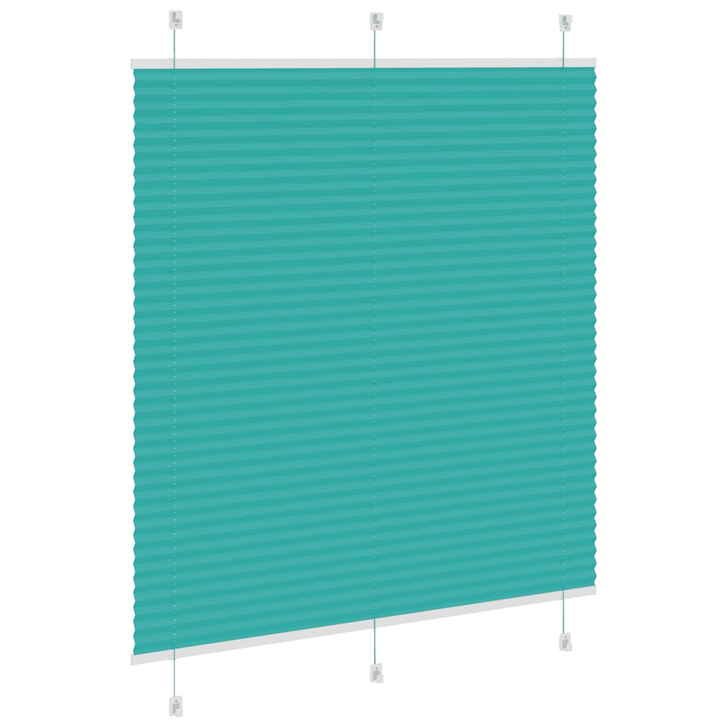 Plissé rolgordijn 115x100cm stofbreedte 114,4cm petrol groen