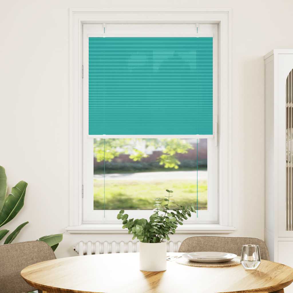 Plissé rolgordijn 75x150 cm stofbreedte 74,4 cm petrol groen