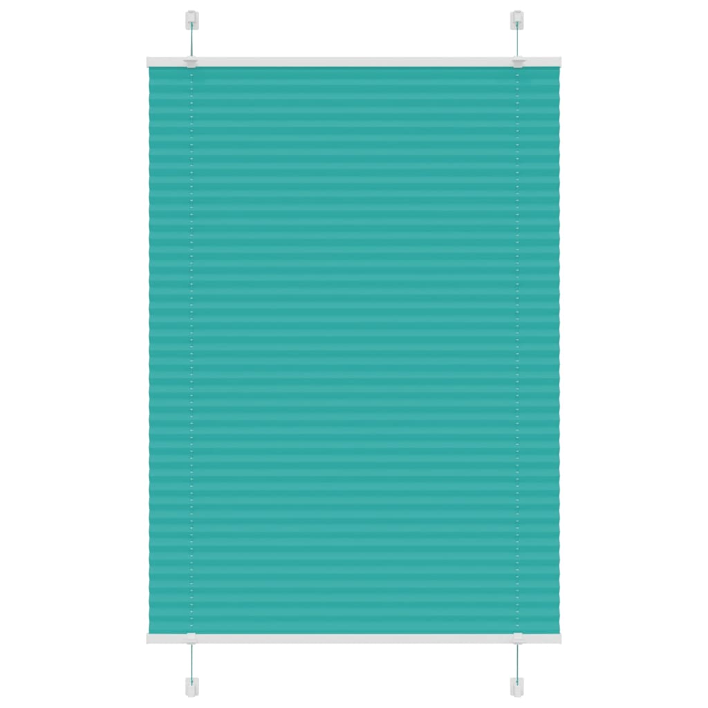 Plissé rolgordijn 100x150 cm stofbreedte 99,4cm petrol groen