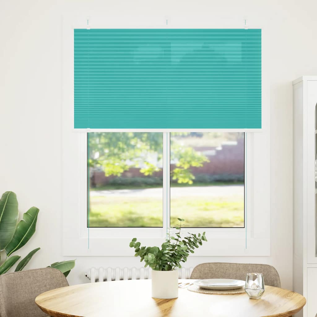 Plissé rolgordijn 110x150cm stofbreedte 109,4cm petrol groen
