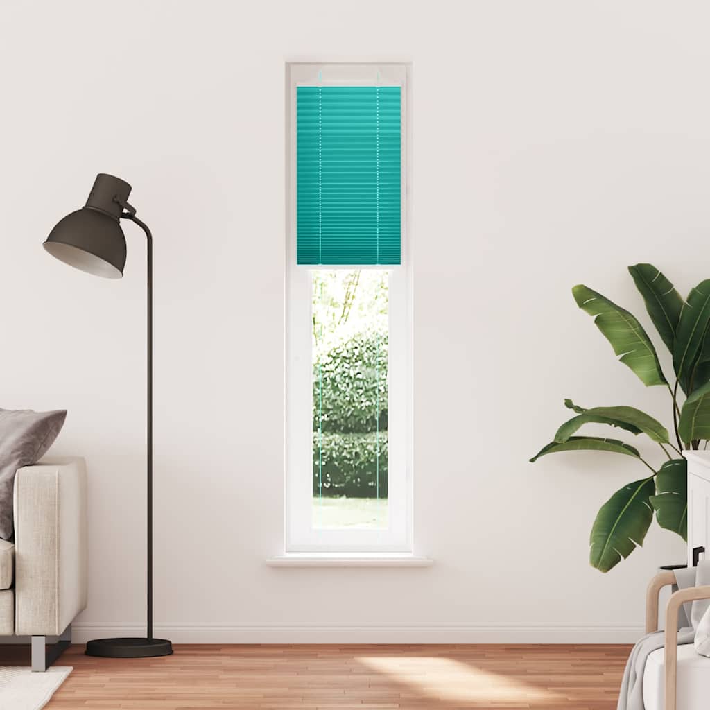Plissé rolgordijn 40x200 cm stofbreedte 39,4 cm petrol groen