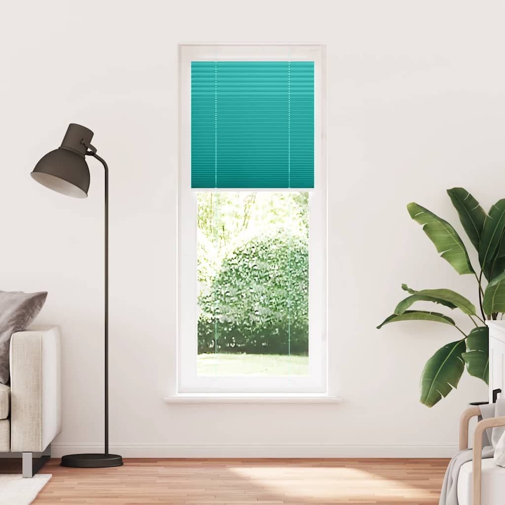 Plissé rolgordijn 80x200 cm stofbreedte 79,4 cm petrol groen