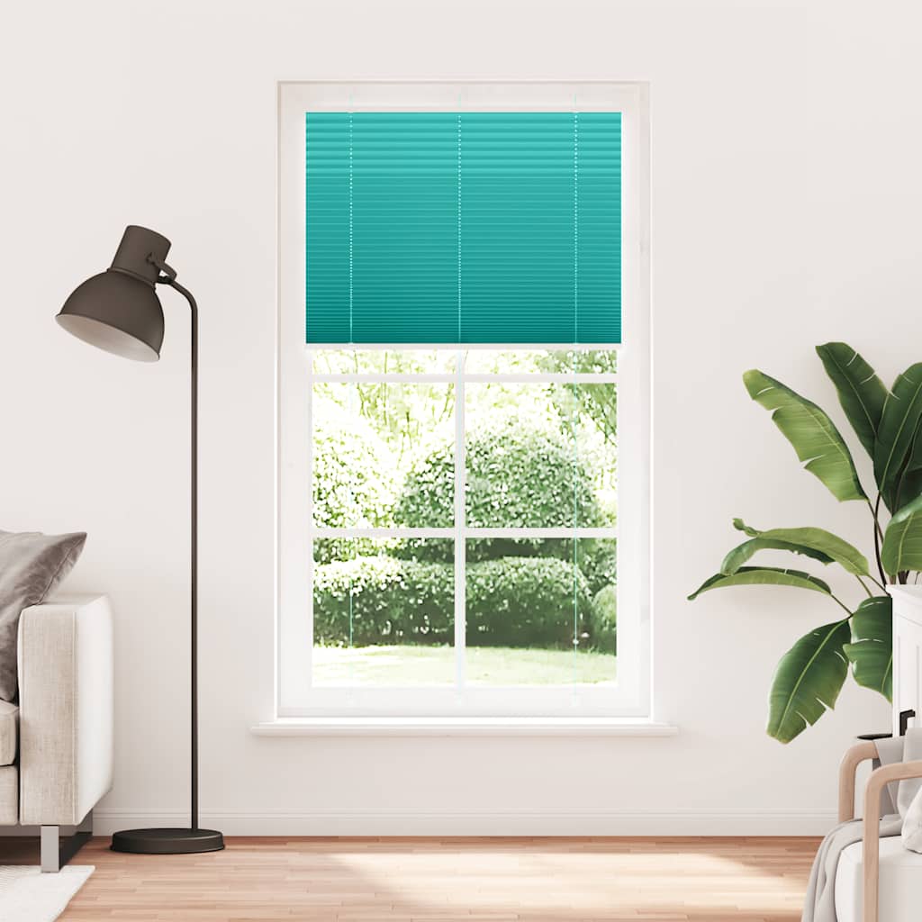 Plissé rolgordijn 105x200cm stofbreedte 104,4cm petrol groen