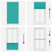 Plissé rolgordijn 110x200cm stofbreedte 109,4cm petrol groen