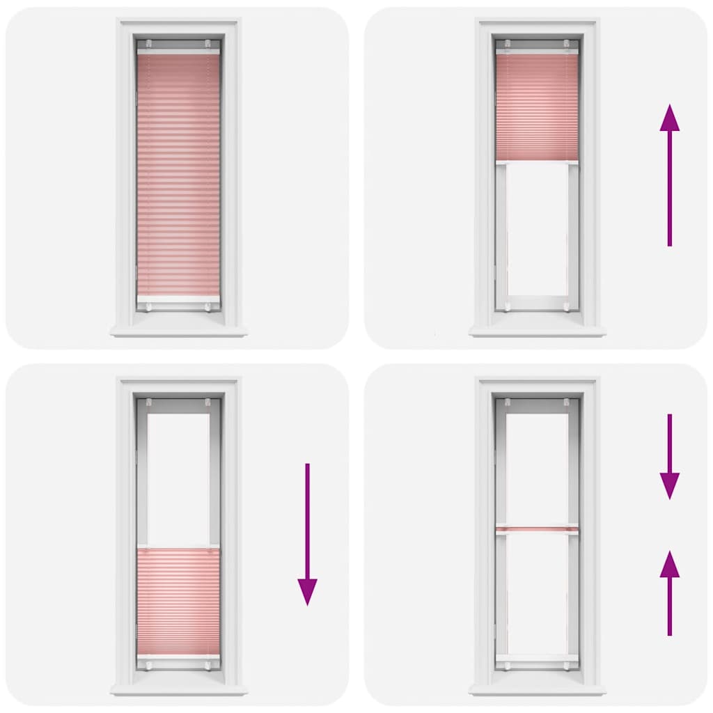 Plissé rolgordijn 40x100 cm stofbreedte 39,4 cm polyester roze