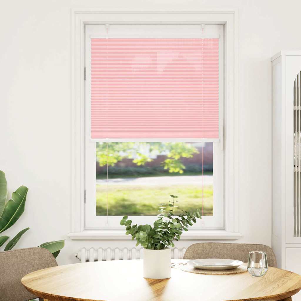 Plissé rolgordijn 75x100 cm stofbreedte 74,4 cm polyester roze