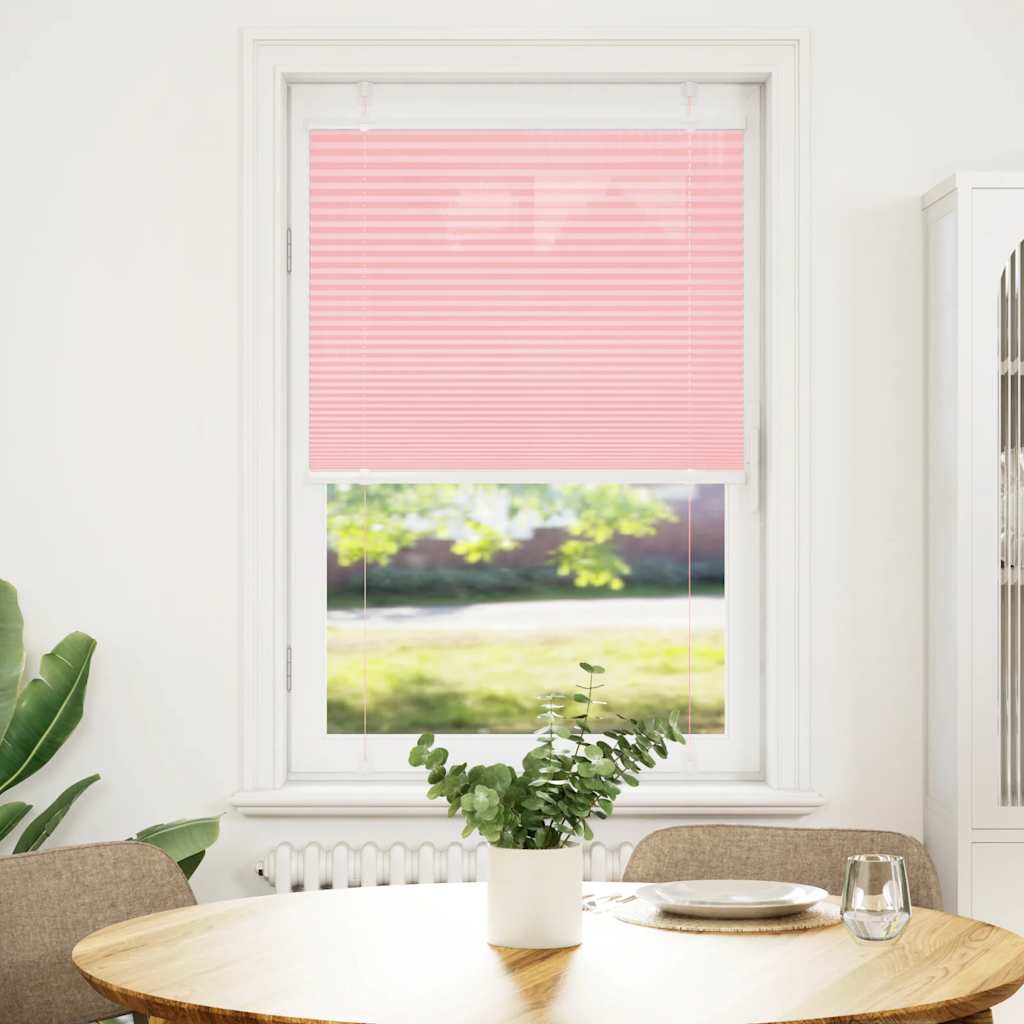Plissé rolgordijn 80x100 cm stofbreedte 79,4 cm polyester roze