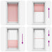 Plissé rolgordijn 80x100 cm stofbreedte 79,4 cm polyester roze