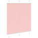 Plissé rolgordijn 115x100cm stofbreedte 114,4cm polyester roze