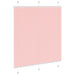 Plissé rolgordijn 120x100cm stofbreedte 119,4cm polyester roze