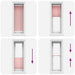 Plissé rolgordijn 45x150 cm stofbreedte 44,4 cm polyester roze