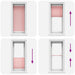 Plissé rolgordijn 65x150 cm stofbreedte 64,4 cm polyester roze