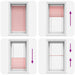 Plissé rolgordijn 75x150 cm stofbreedte 74,4 cm polyester roze