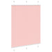 Plissé rolgordijn 105x150cm stofbreedte 104,4cm polyester roze