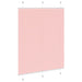 Plissé rolgordijn 110x150cm stofbreedte 109,4cm polyester roze