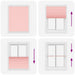 Plissé rolgordijn 110x150cm stofbreedte 109,4cm polyester roze