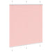 Plissé rolgordijn 115x150cm stofbreedte 114,4cm polyester roze