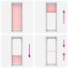 Plissé rolgordijn 80x200 cm stofbreedte 79,4 cm polyester roze