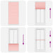 Plissé rolgordijn 90x200 cm stofbreedte 89,4 cm polyester roze