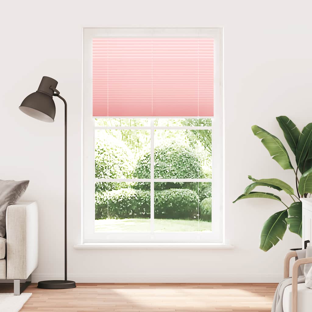 Plissé rolgordijn 120x200cm stofbreedte 119,4cm polyester roze