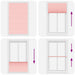 Plissé rolgordijn 120x200cm stofbreedte 119,4cm polyester roze