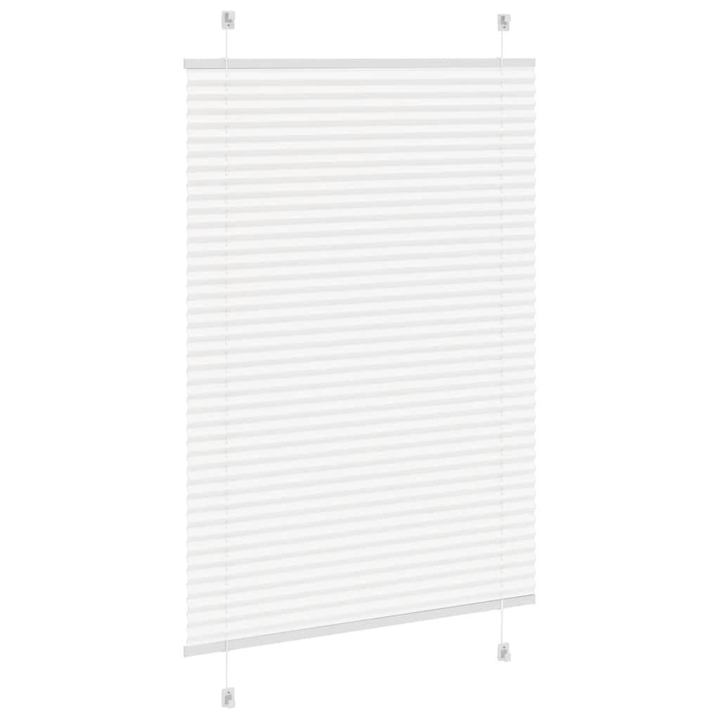 Plissé rolgordijn 100x100 cm stofbreedte 99,4cm polyester wit