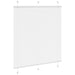 Plissé rolgordijn 115x100cm stofbreedte 114,4cm polyester wit