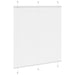 Plissé rolgordijn 120x100cm stofbreedte 119,4cm polyester wit