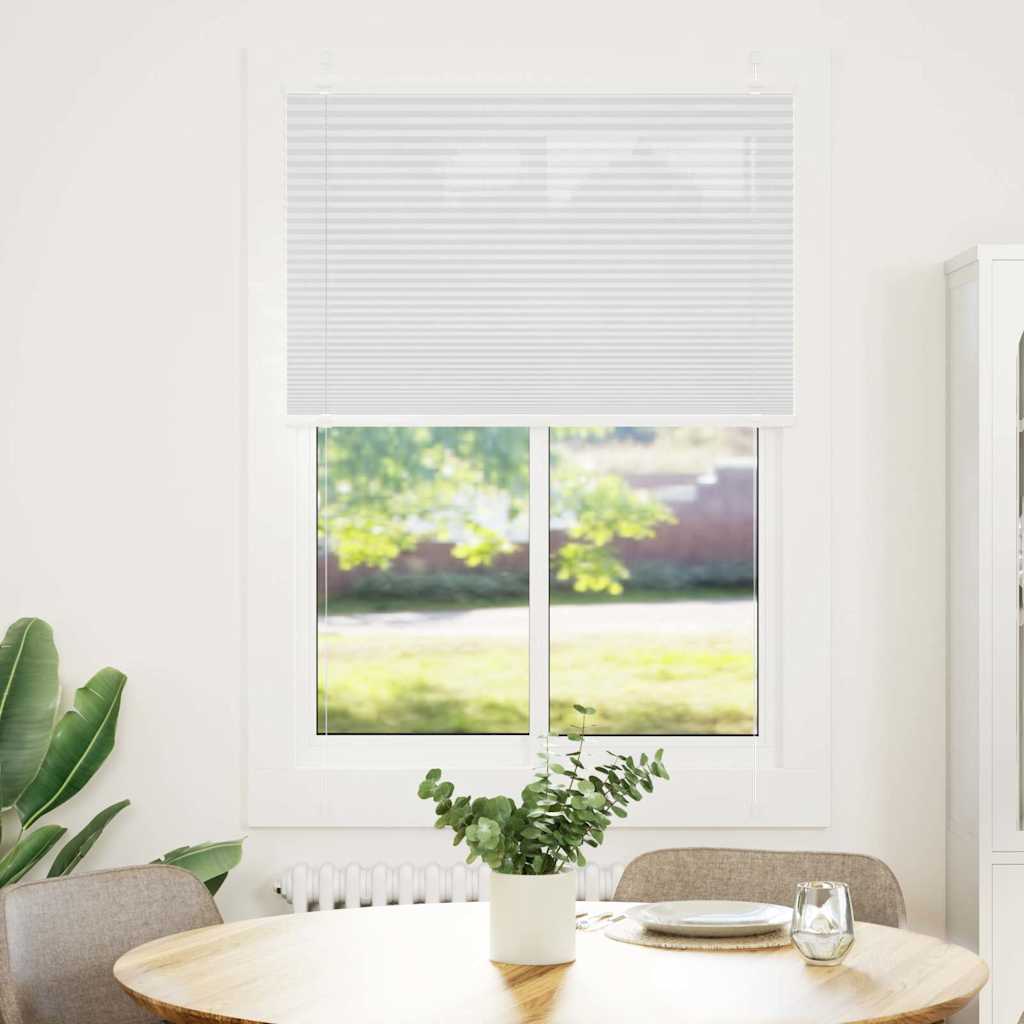 Plissé rolgordijn 100x150 cm stofbreedte 99,4cm polyester wit