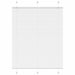 Plissé rolgordijn 110x150 cm stofbreedte 109,4cm polyester wit