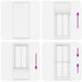 Plissé rolgordijn 100x200 cm stofbreedte 99,4cm polyester wit