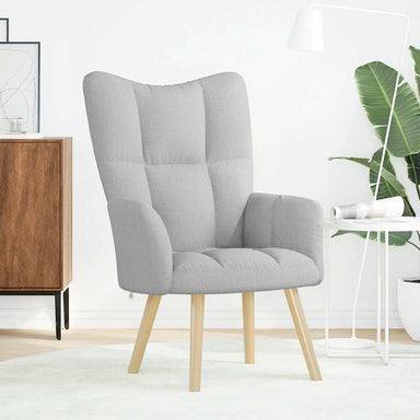 Relaxstoel stof wolk grijs