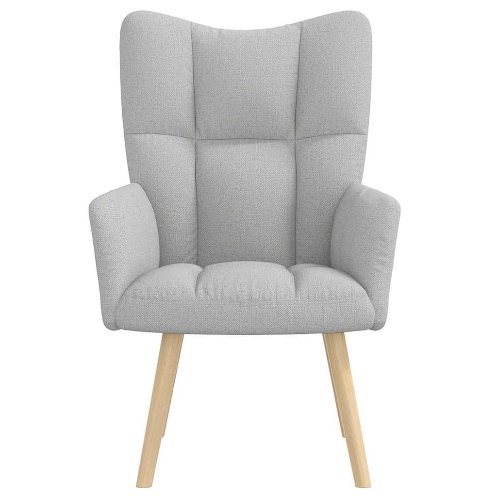 Relaxstoel stof wolk grijs