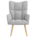 Relaxstoel stof wolk grijs