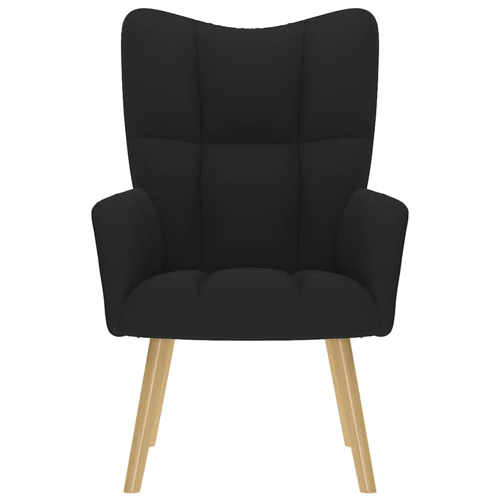 Relaxstoel stof zwart