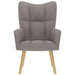 Relaxstoel stof taupe