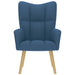 Relaxstoel stof blauw