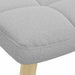 Relaxstoel met voetenbank stof wolk grijs
