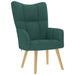 Relaxstoel met voetenbank stof donkergroen