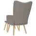 Relaxstoel met voetenbank stof taupe