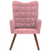 Relaxstoel fluweel roze