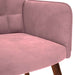 Relaxstoel fluweel roze