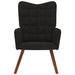Relaxstoel fluweel zwart