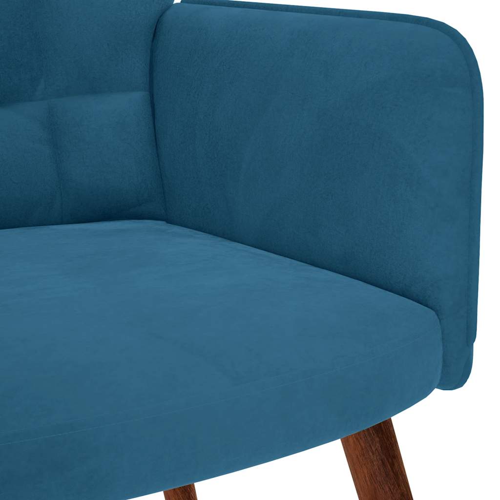 Relaxstoel fluweel blauw