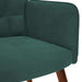 Relaxstoel met kruk donkergroen fluweel