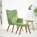 Relaxstoel met voetenbank fluweel lichtgroen