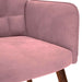 Relaxstoel met voetenbank fluweel roze