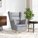 Fauteuil 74x84x100 cm stof lichtgrijs