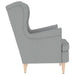Fauteuil 74x84x100 cm stof lichtgrijs