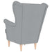 Fauteuil 74x84x100 cm stof lichtgrijs